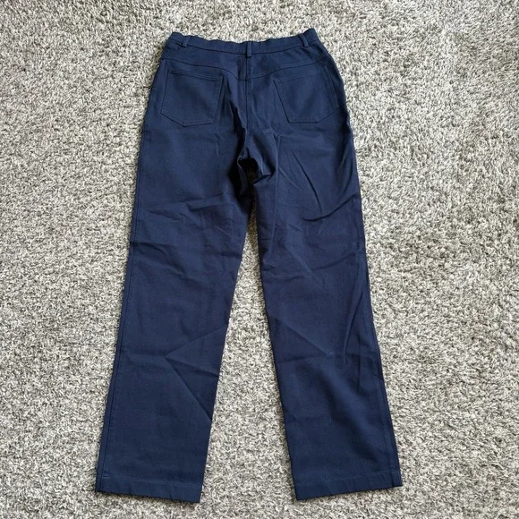 St. John Sport Navy Blue Straight Leg Trousers Size 6 - Picture 5 of 6